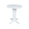 International Concepts 30 in. Solid Wood Round Top Pedestal Dining Table with 2 Counter Height Stools in White K08-30RT-23B-S6132-2 - alternate 4